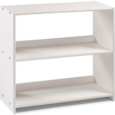 Louver Low Loft Small Bookcase White
