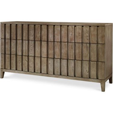 Louvered Dresser In Timber Grey