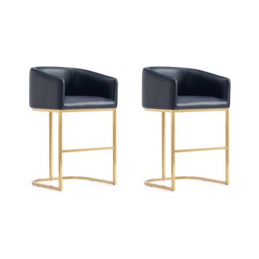 Louvre Counter Stool Set of 2 In Black
