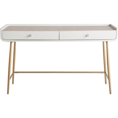 Love Joy Bliss White Lacquer Allure Vanity Desk