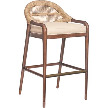 Low Back Barstool In Brass