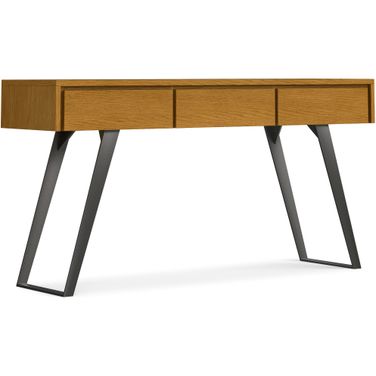 Lowry Console Sofa Table In Oak Veneer
