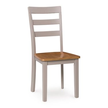 Loyander Dining Chair Set of 2 In Natural and Gray