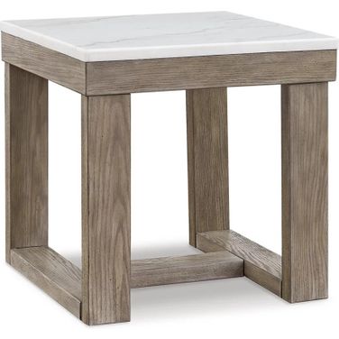 Loyaska Brown And Ivory Square End Table