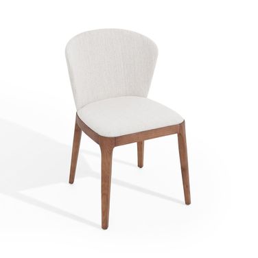LP Balsato Dining Chair Set of 2 In Walnut And Champagne