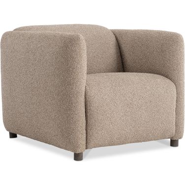 Luc Fabric Power Motion Chair In Brown Boucle