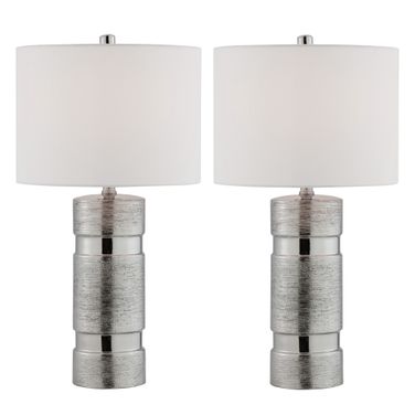 Lucano Table Lamp Set of 2 In Silver