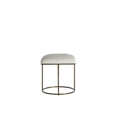 Lucas Stool In Antique Aged Brass and Natural Ivory