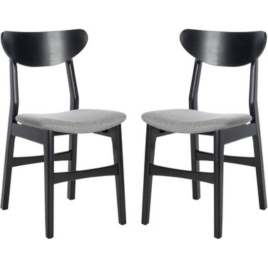 Lucca Black and Gray Retro Dining Chair Set of 2