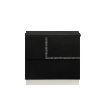 Lucca Black Lacquer RAF Nightstand