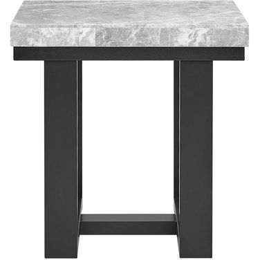 Lucca Marble End Table In Gray