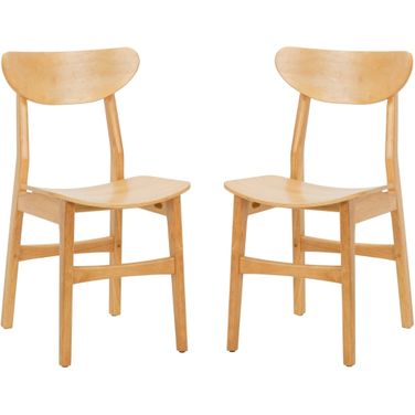 Lucca Natural Retro Dining Chair Set of 2