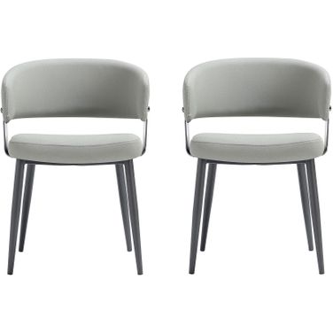 Luce Dining Chair Set of 2 In Stone Grey