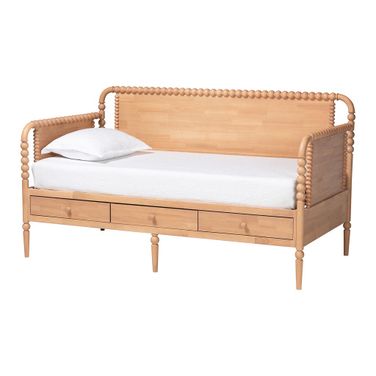 Lucera 3-Drawer Twin Daybed with Bobbin Frame In Beech Brown