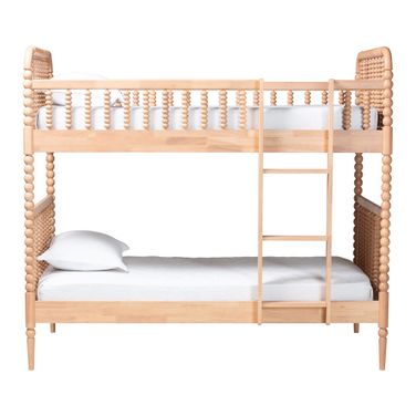 Lucera Bobbin Bunk Bed with Ladder In Beech Brown