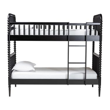 Lucera Bobbin Bunk Bed with Ladder In Black