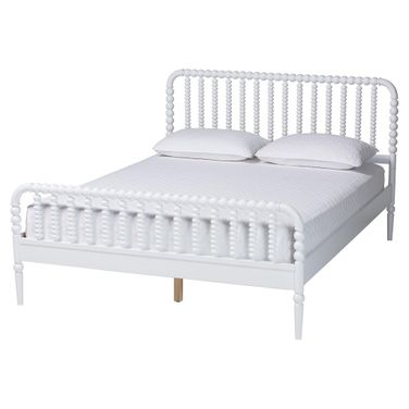 Lucera Bobbin Queen Platform Bed In White