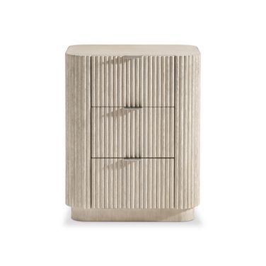 Lucerne 3 Drawer 24" Nightstand In Beige and Tan