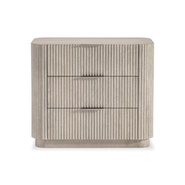 Lucerne 3 Drawer 34" Nightstand In Beige and Tan