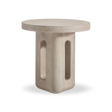 Lucerne Side Table In Beige and Tan