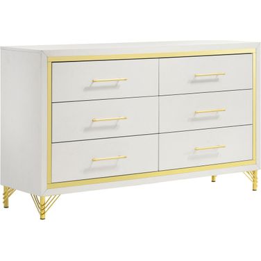 Lucia 6-drawer Bedroom Dresser White