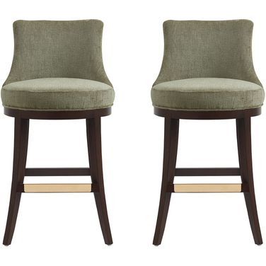 Lucia Barstool Set of 2 In Leaf Green