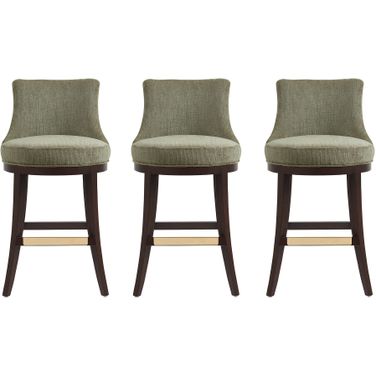 Lucia Barstool Set of 3 In Leaf Green