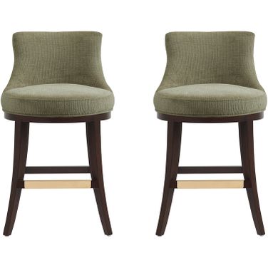 Lucia Counter Stool Set of 2 In Leaf Green