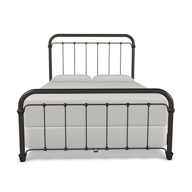 Lucia King Complete Bed with Metal Profile In Weathered Bronze