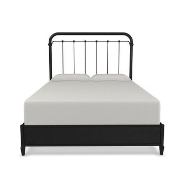 Lucia Queen Headboard with Metal Surround In Weathered Iron