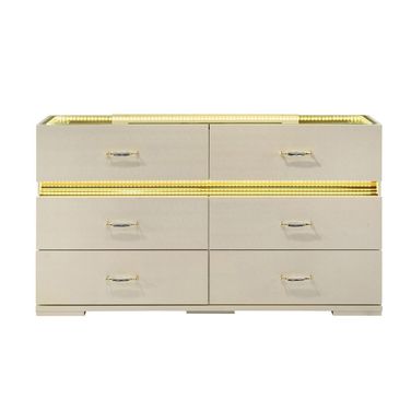 Lucida Dresser with LED In Beige