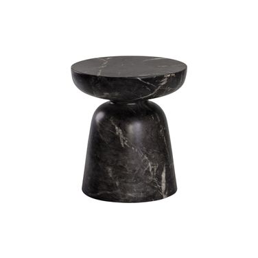 Lucida Marble Look End Table In Black