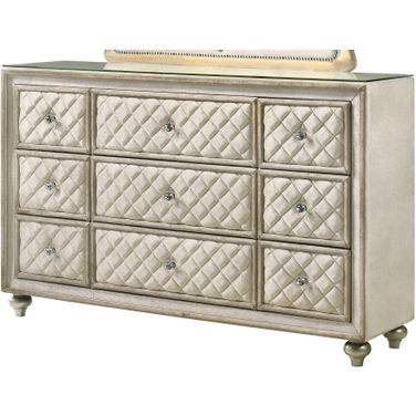Lucienne Dresser In Beige Velvet