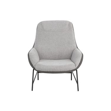 Lucier Lounge Chair In Belfast Heather Grey and Bravo Ash