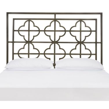 Lucinda French Silver Metal Headboard