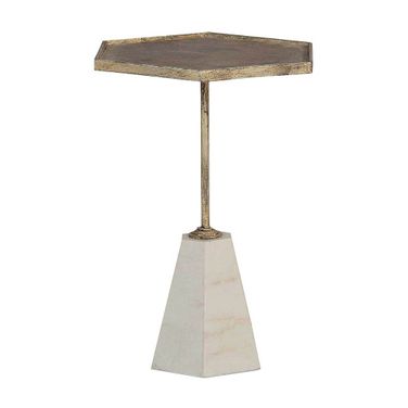 Lucinda Table In Cream and Textured Antique Gold