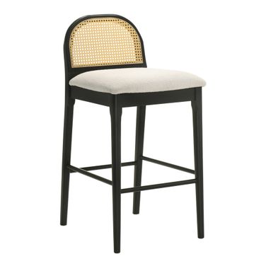 Lucio Bar Height Bar Stool In Black and White