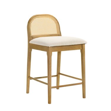 Lucio Counter Height Bar Stool In Amber Glow and White