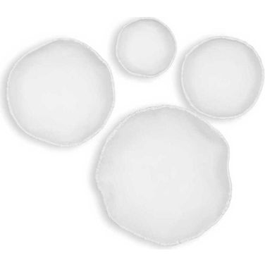 Lucky Coins Metal Wall Bowls Set of 4 In White