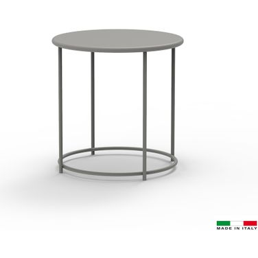Lucy 17 Inch Round Coffee Table In Mud Grey