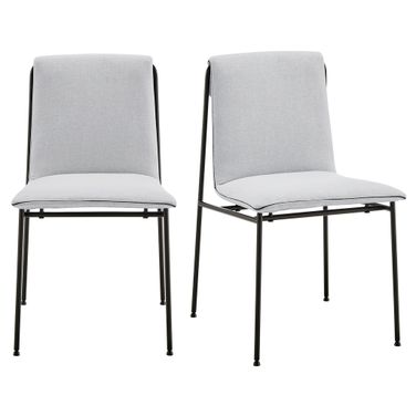 Ludvig Side Chair Set of 2 In Light Gray