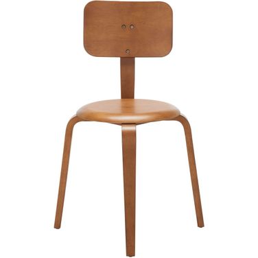 Luella Stackable Dining Chair Set of 2 in Walnut