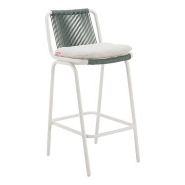 Luft Barstool Set of 2 In White and Green