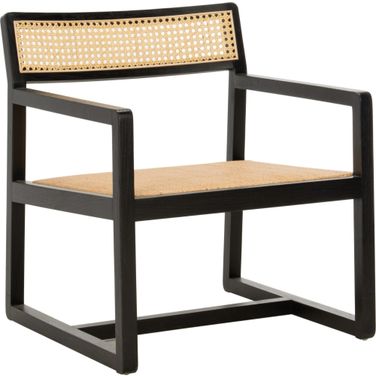 Lula Black and Natural Cane Accent Chair