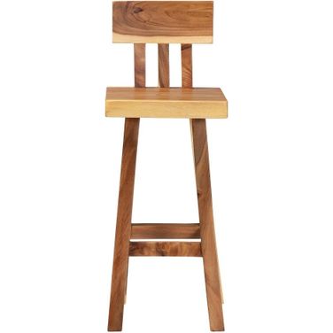 Luli Suar Wood Bar Stool In Natural Brown