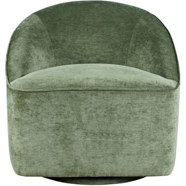 Lulu Upholstered Swivel Accent Chair In Forest