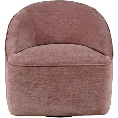 Lulu Upholstered Swivel Accent Chair In Lilac