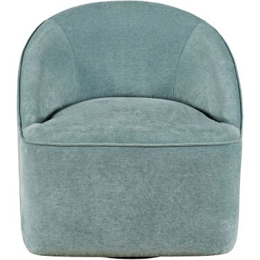 Lulu Upholstered Swivel Accent Chair In Teal