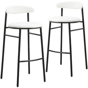 Lume Modern Bar Stool In White Set of 2