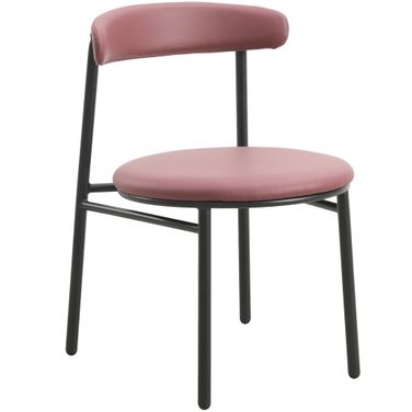 Lume Modern Dining Chair Set of 2 In Burgundy